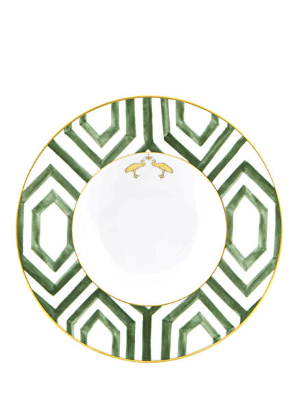 Amozonia Green Porcelain Deep Plate