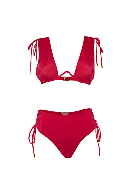 Express Yourself Blush Red Women's Bikini Set