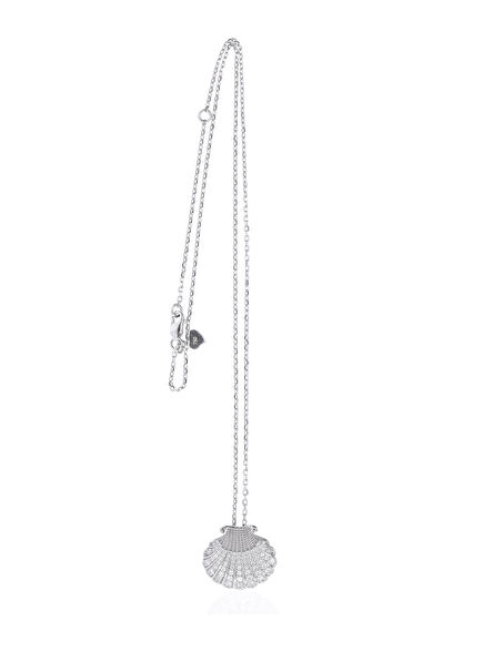 Aphrodite White Diamond Embellished 14 Karat Gold Women's Necklace