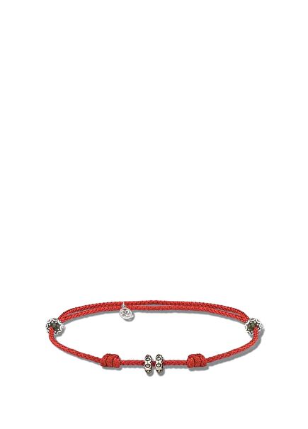 The Ruplets Kırmızı Erkek Gümüş Bileklik
