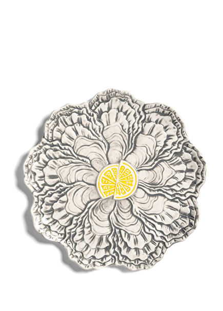 Oyster Patterned Porcelain Plate 23 cm