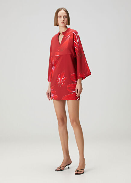 Leda Sabra Red Mini Dress