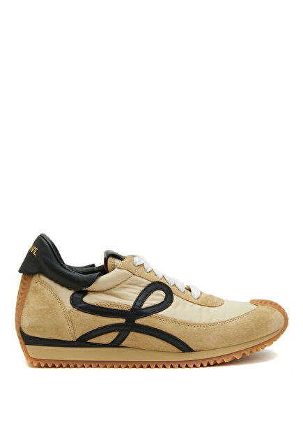 Flow Runner Siyah Gold Kadın Deri Sneaker