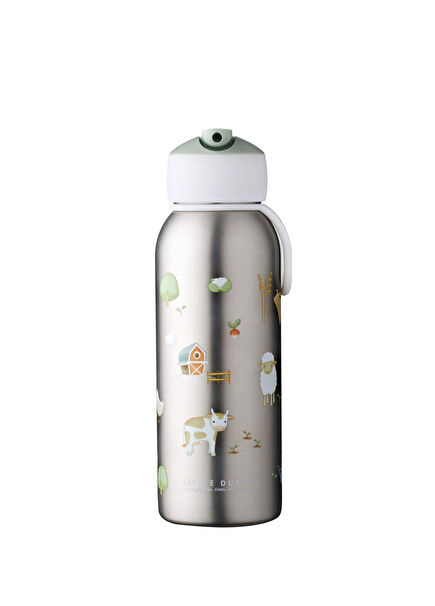 Little Farm Campus Flip Up Çelik Yalıtımlı Çocuk Suluk Matara 350 ml