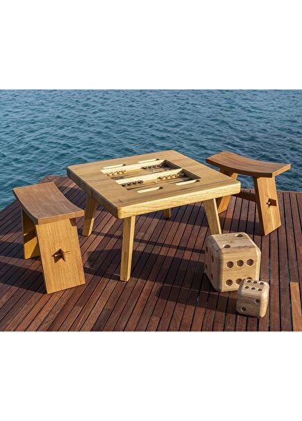 Backgammon 78x45 cm Natural