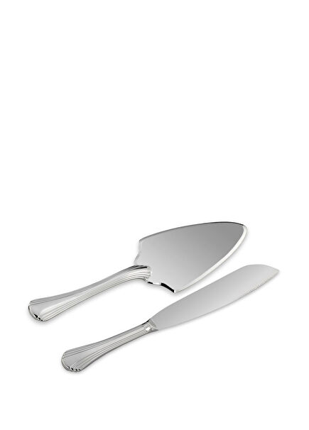 Gümüş Kaplama 2 Parça Pasta Kek Spatula Seti