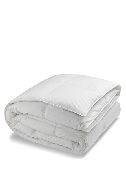 Beyaz Çift Kişilik Kaz Tüyü Yorgan 195 x 215 cm