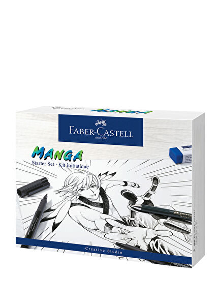 3'lü Pitt Artist Kalem TK-Fine Versatil Kalem 0.5 mm ve Min Silgi Çizim Şablonu Manga Starter Set 