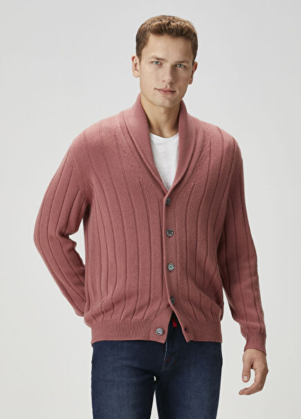 Turuncu Kaşmir Triko Hırka