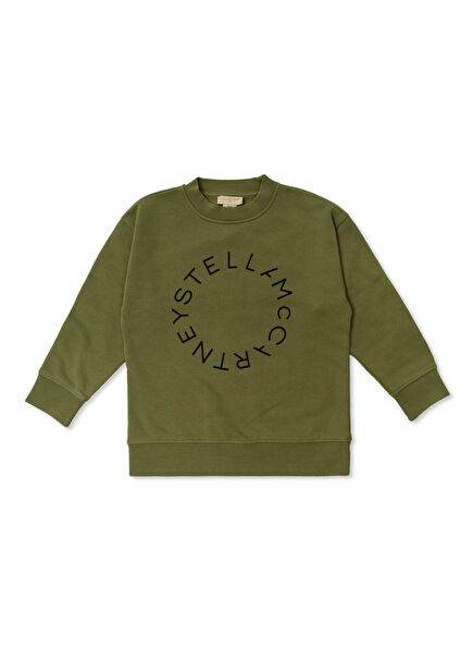 Green Logo Girls Sweatshirt