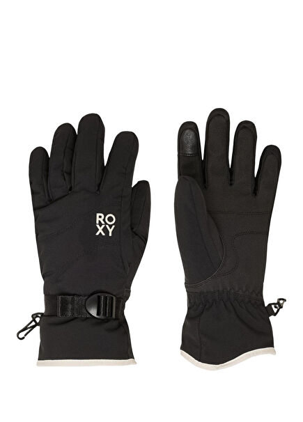 Jetty Solid Siyah Kadın Kayak Eldiveni