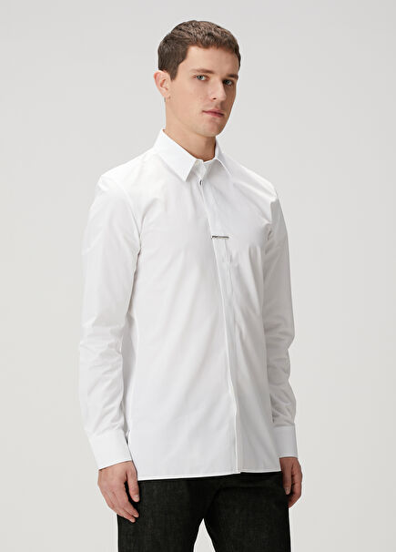 Classic Fit White Poplin Shirt