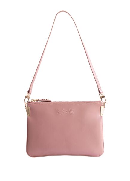 Maya Pink Women's Leather Shoulder Bag