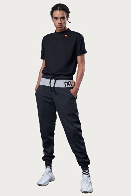 Rebu Anthracite Elastic Waist Jogger Sweatpants
