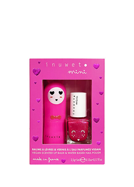Fuchsia Lip Balm Water-Based Varnish Duo Set