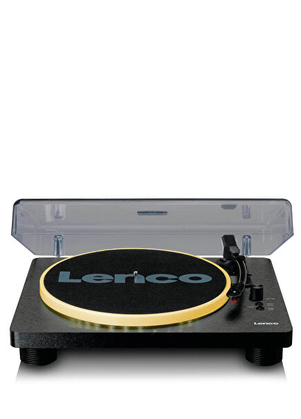 LS-50 Siyah Ledli Dahili Hoparlörlü Pikap