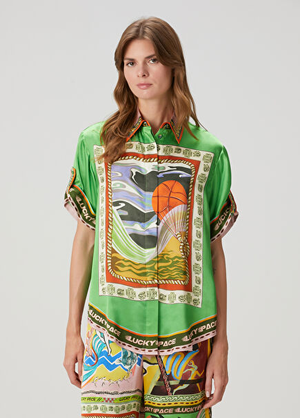 Lucky Pace Green Silk Shirt