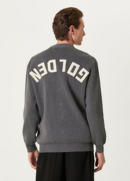 Dark Grey Logo Cardigan