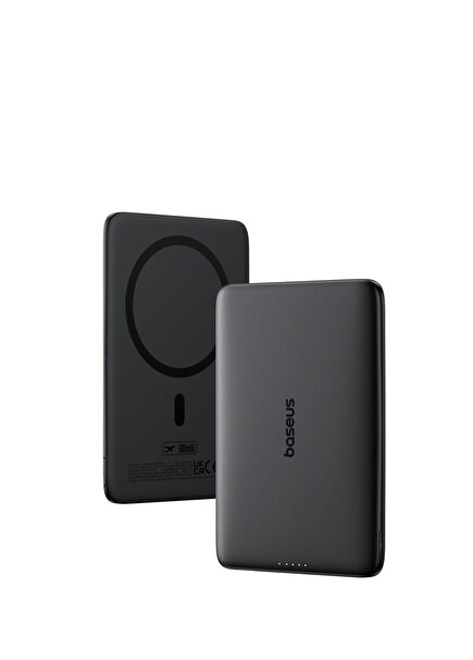 Picogo 0.3'' Ultra İnce 5000mAh MagSafe Uyumlu Siyah Kablosuz Powerbank