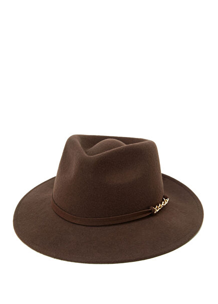 Brown Twisted Women's Wool Hat
