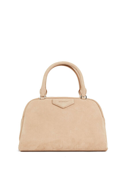 Antigona East-West Medium Beige Women's Suede Bag