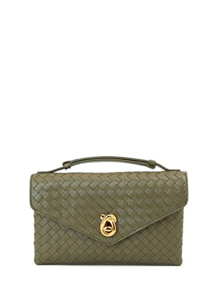 Knot Lock Khaki Women's Leather Bag