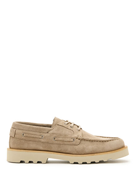 Stone Grey Men's Leather Shoes