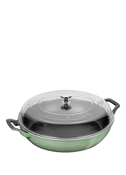 La Cocotte Sage Glass Lid Saute Pan 30 cm