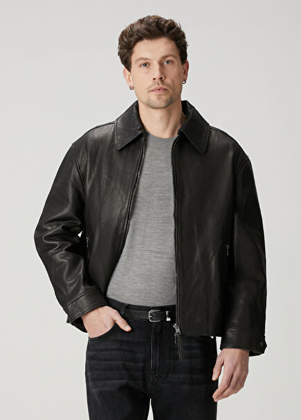 Garrison Black Leather Jacket