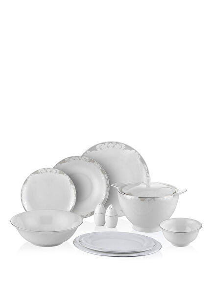 Leıcester Bone China 60 Parça 12 Kişilik Yemek Takımı