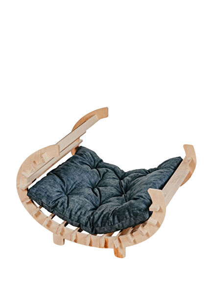 Hamak Ahşap Lacivert Medium Kedi ve Orta Irk Köpek Yatağı