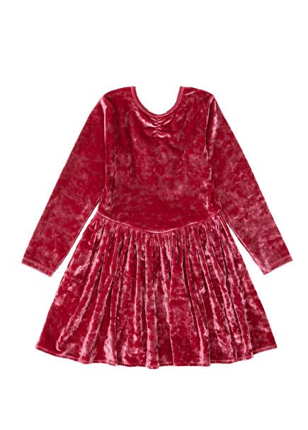 Fuchsia Girls Velvet Dress