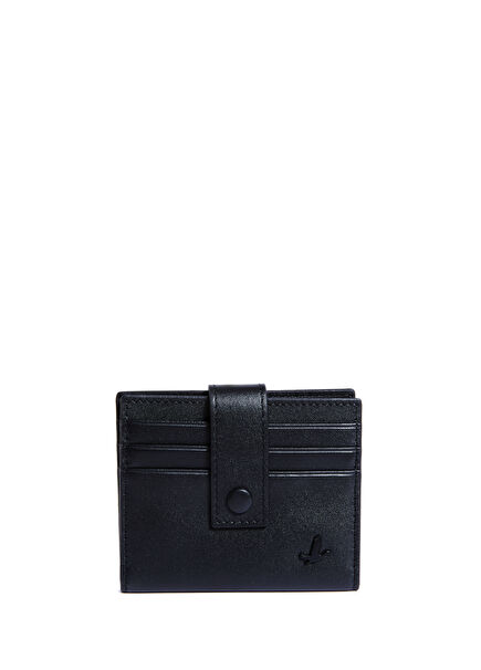 Black Men's Leather Business Card Holder