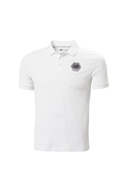 HP Race White Polo Yaka Kısa Kollu Erkek Spor T-shirt