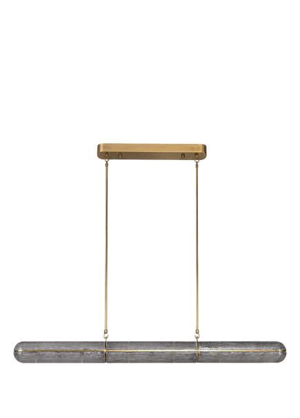 Zambia Frosted Glass Tumbled Rectangular Pendant Chandelier