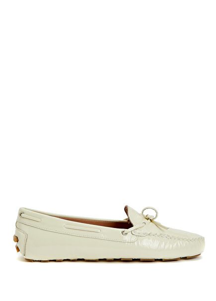 Ecru Women's Patent Leather Loafer