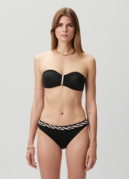 Siyah Straplez Bikini Üstü