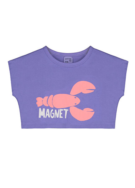 Victoria Purple Girls Organic Cotton T-Shirt