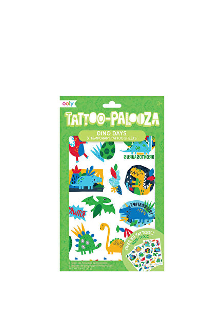 Dino Days Tattoo Palooza Temporary Tattoo Set