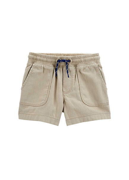 Haki Lastikli Erkek Çocuk Şort