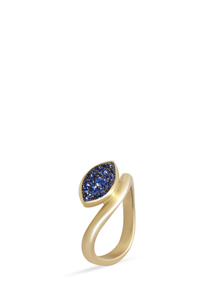Evil Eye Sapphire Women's Gold Ring