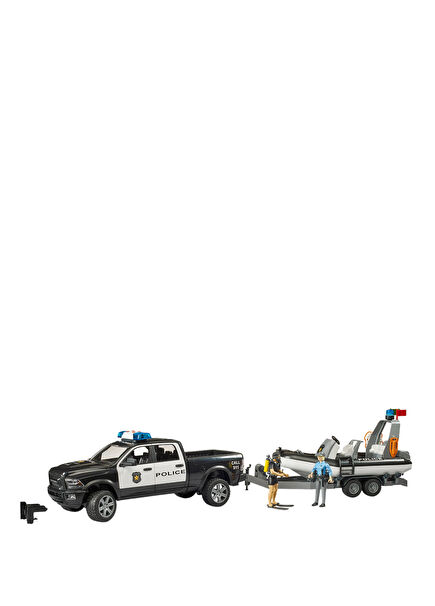 Ram 2500 Toy Police Vehicle Trailer Zodiac 2 Figure and Accessories