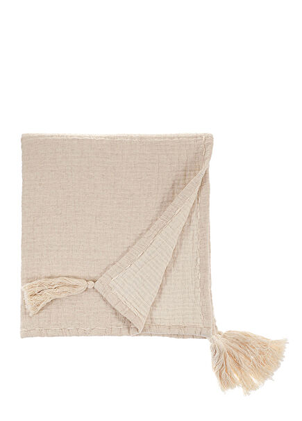 Valen Natural Linen Double Bedspread 240 x 260 cm