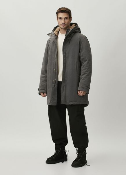 Core Grey Hooded Parka