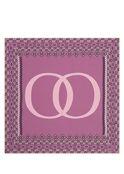 Pembe 90x90 cm Twill İpek Eşarp