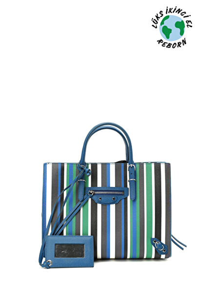 Balenciaga 2017 striped papier b4 bag