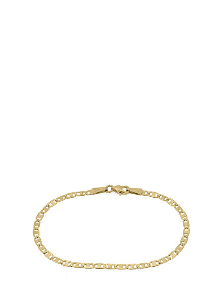 Bar Zincir Altın Kaplama Erkek Çelik Bileklik