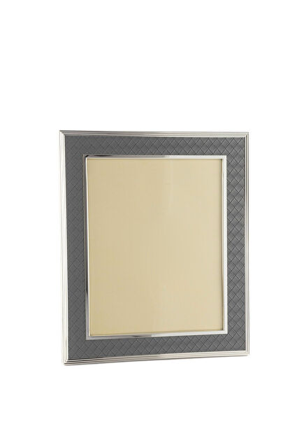 Grey Silver Leather Frame 20 x 25 cm