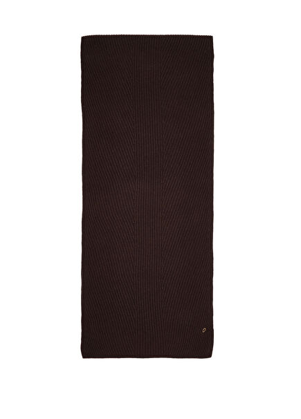 Dark Brown Women's Cashmere Blend Wool Scarf