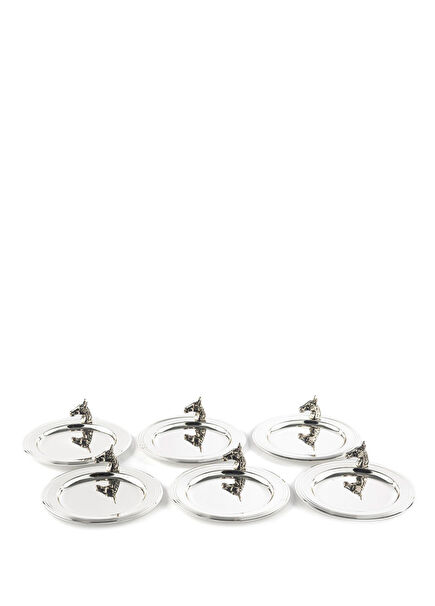 Horse Çelik 6'lı Çay Tabağı Seti